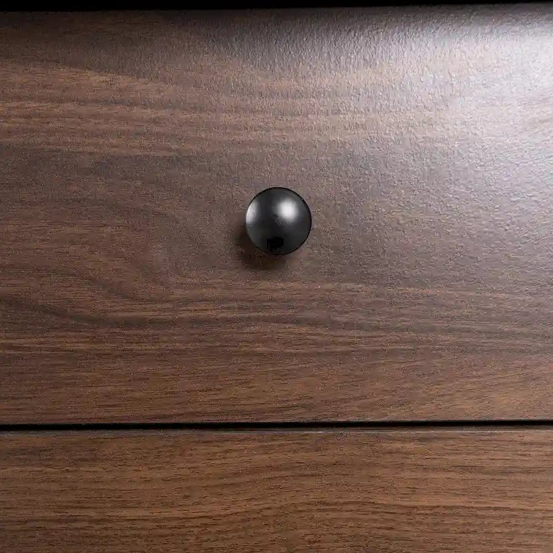 63 Inch Mid Century Modern TV Cabinet Dark Brown Black