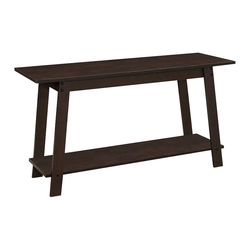 42 Dark Brown Open Shelving TV Stand - n/a