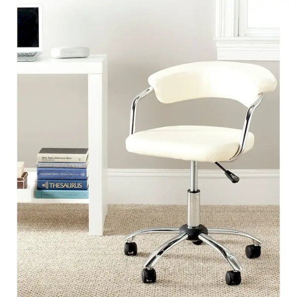 Silver Orchid Kelly Cream Desk Chair - 21W x 21D x 27H