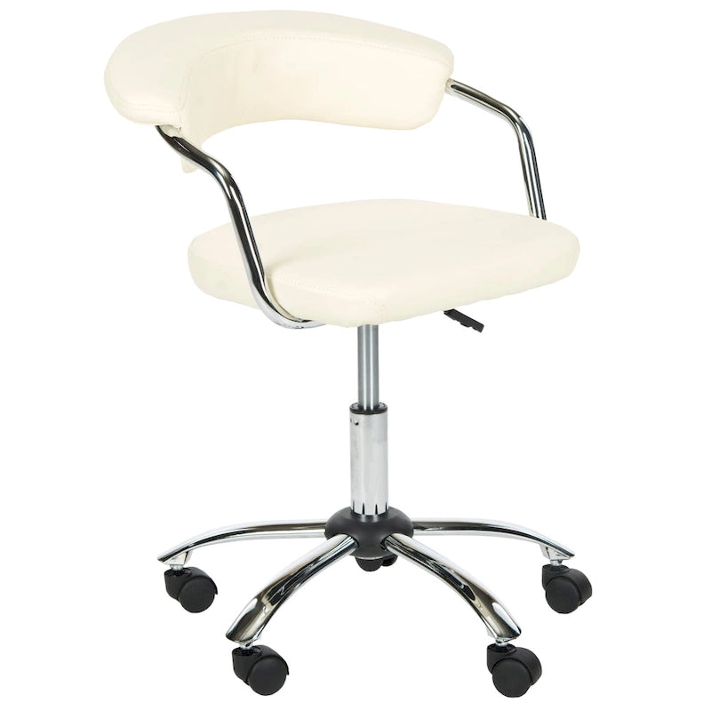 Silver Orchid Kelly Cream Desk Chair - 21W x 21D x 27H