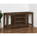 Meuble TV ouvert en bois brun à 48 tablettes – 47,75 po x 24,25 po x 17,25 po