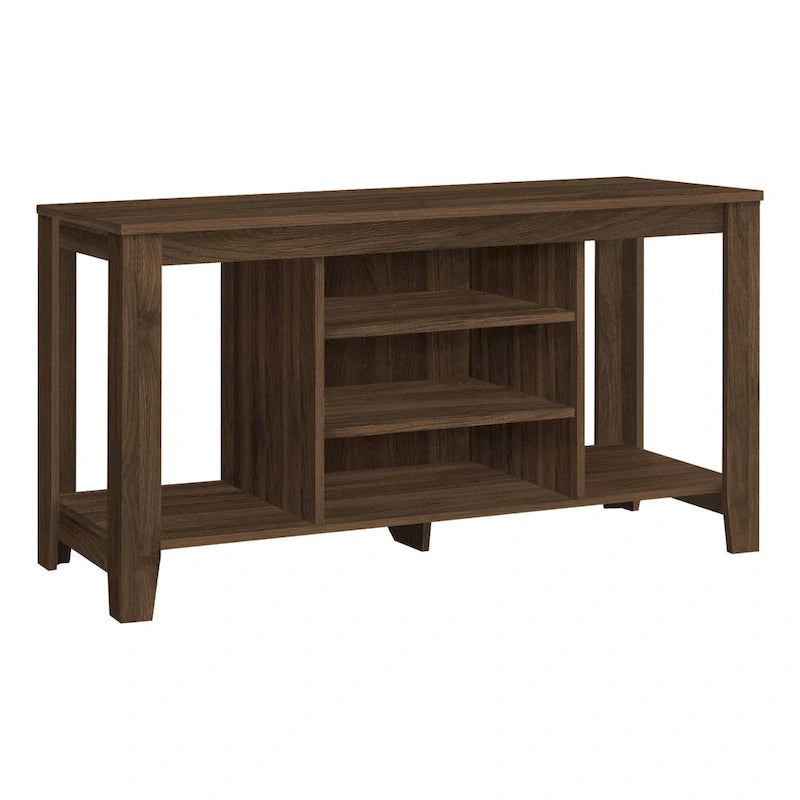 48 Brown Wood Open Shelving TV Stand - 47.75' X '24.25' X '17.25