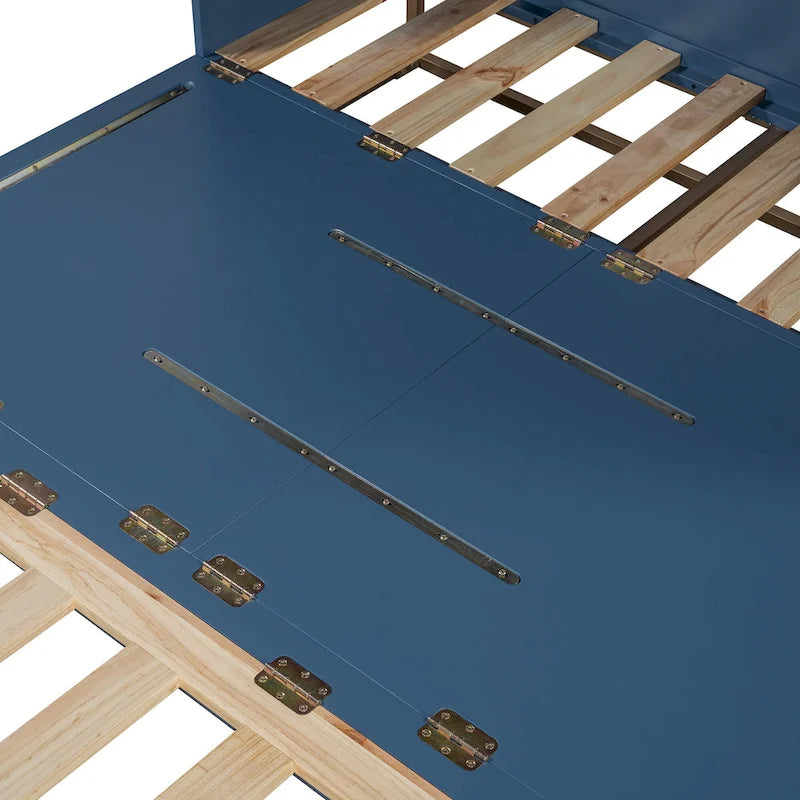 Queen Murphy Bed with Cabinet Design, Multi-Functional, 400lb Capacity