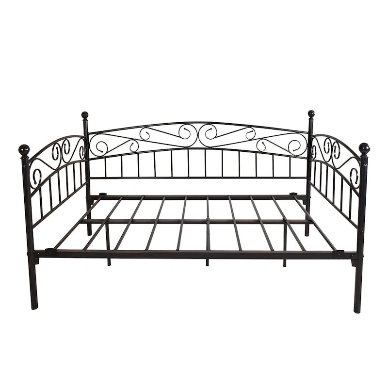 Twin Size Black Metal Vintage Daybed