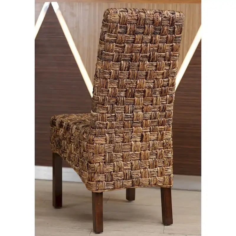 Woven Abaca/Mahogany Dining Chair (Set of 2)