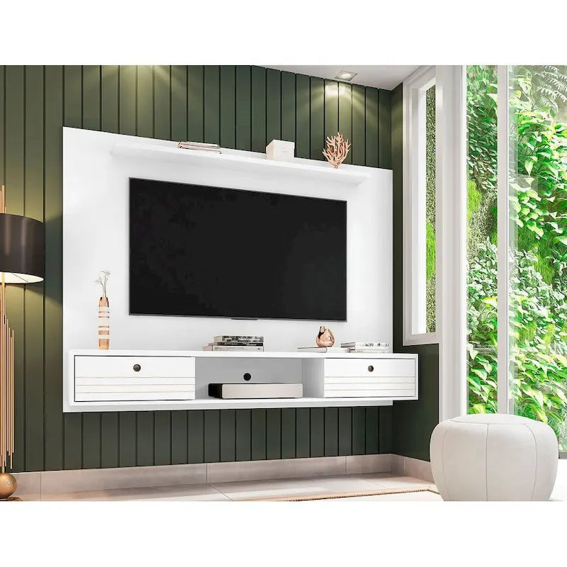 Mid Century Modern Wood 70.86 Floating Living Room Entertainment Furniture