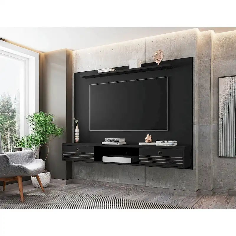 Mid Century Modern Wood 70.86 Floating Living Room Entertainment Furniture