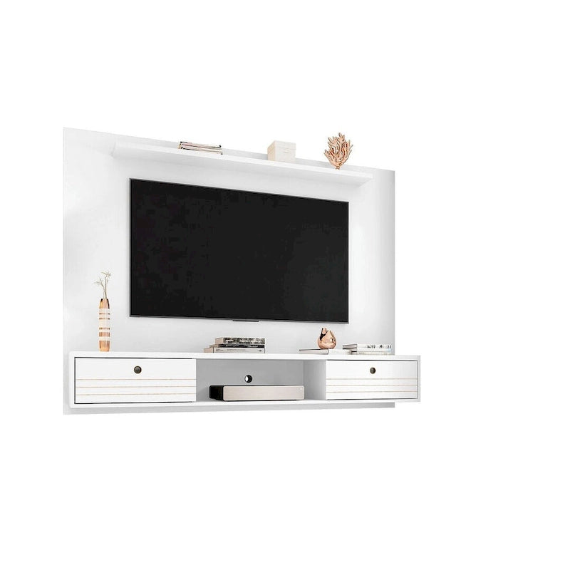 Meuble TV suspendu Mid-Century Modern en bois pour salon de 180 cm