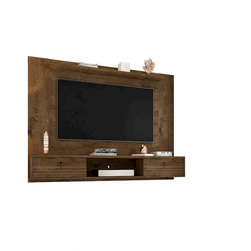 Meuble TV suspendu Mid-Century Modern en bois pour salon de 180 cm