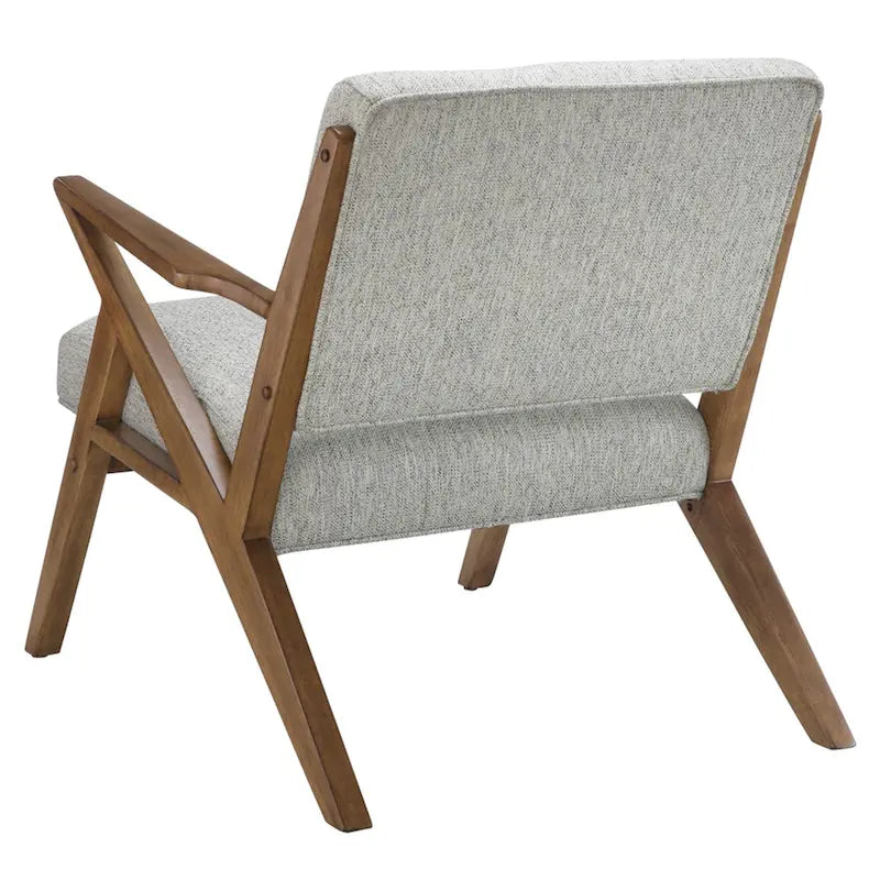 Fauteuil rembourré avec cadre en bois oblique