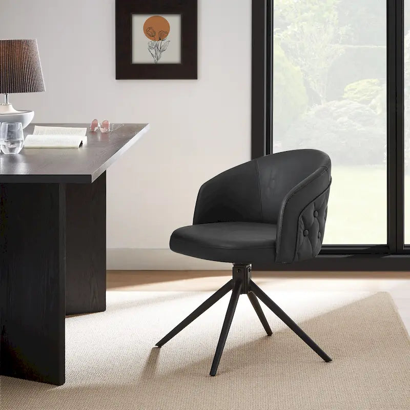 Chaise de bureau à domicile pivotante en similicuir