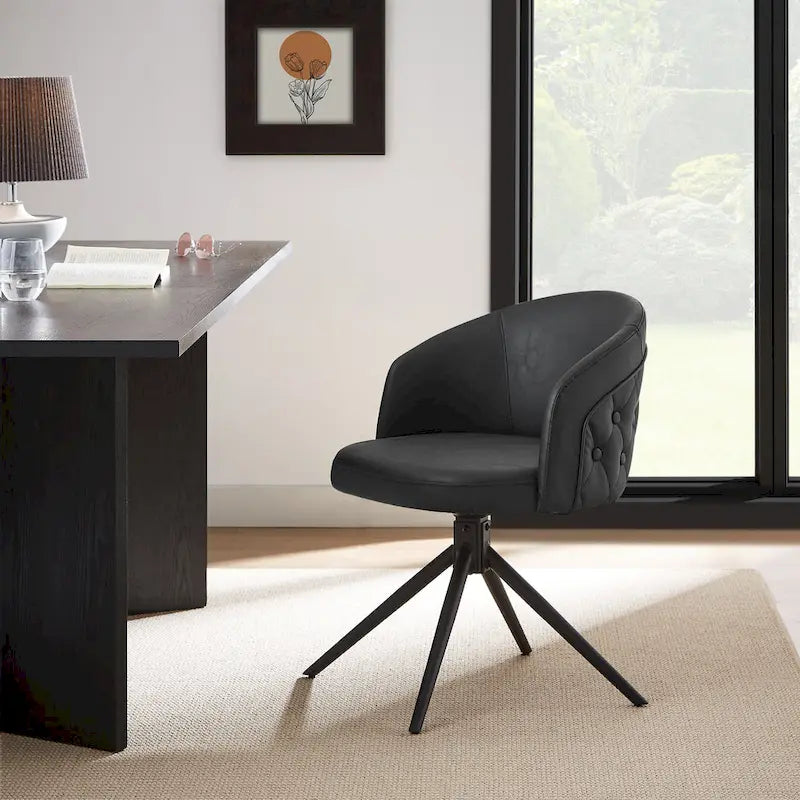 Chaise de bureau à domicile pivotante en similicuir