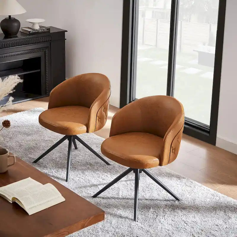 Chaise de bureau à domicile pivotante en similicuir