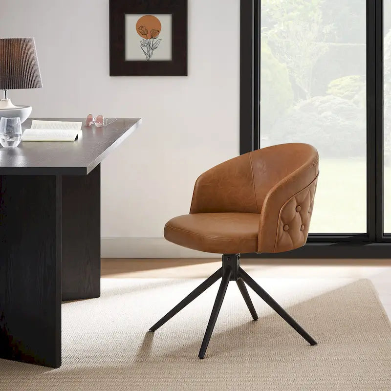 Chaise de bureau à domicile pivotante en similicuir