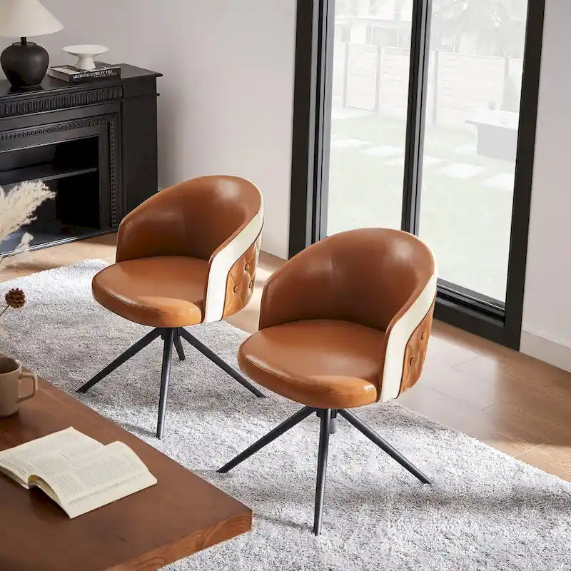 Chaise de bureau à domicile pivotante en similicuir