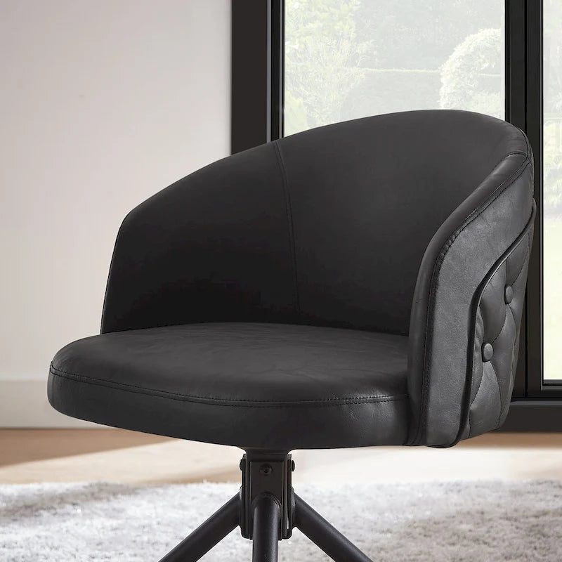 Chaise de bureau à domicile pivotante en similicuir