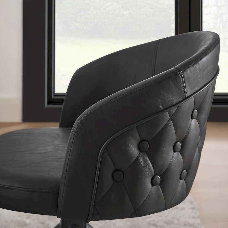 Chaise de bureau à domicile pivotante en similicuir