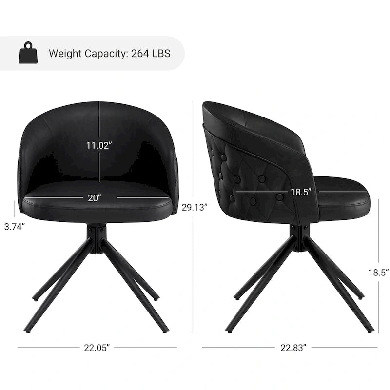 Chaise de bureau à domicile pivotante en similicuir
