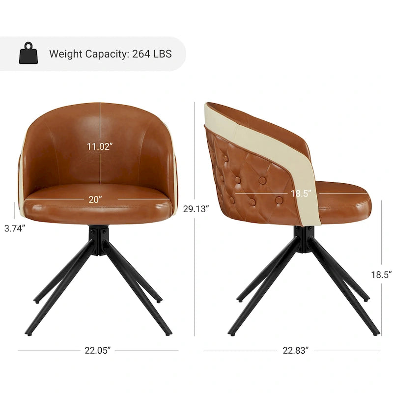 Chaise de bureau à domicile pivotante en similicuir