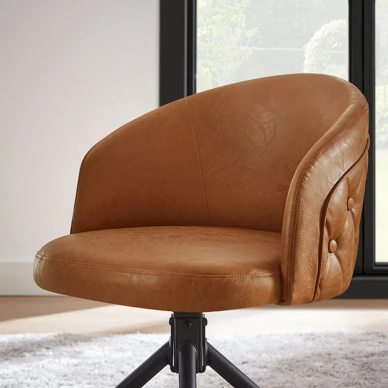 Chaise de bureau à domicile pivotante en similicuir