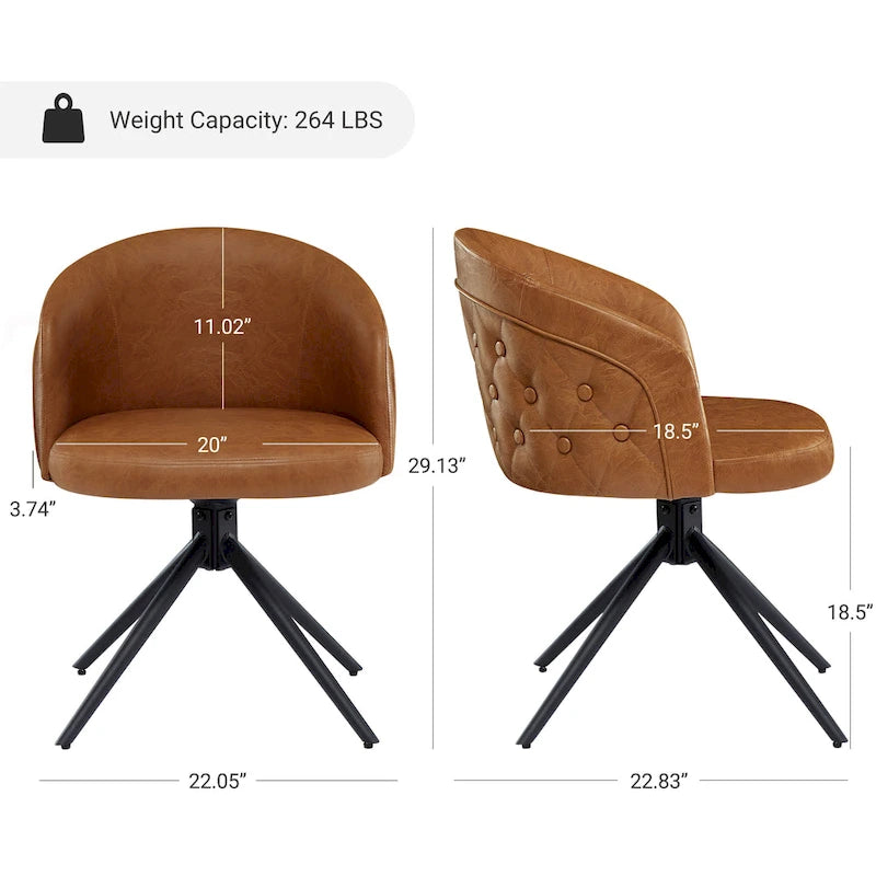 Chaise de bureau à domicile pivotante en similicuir