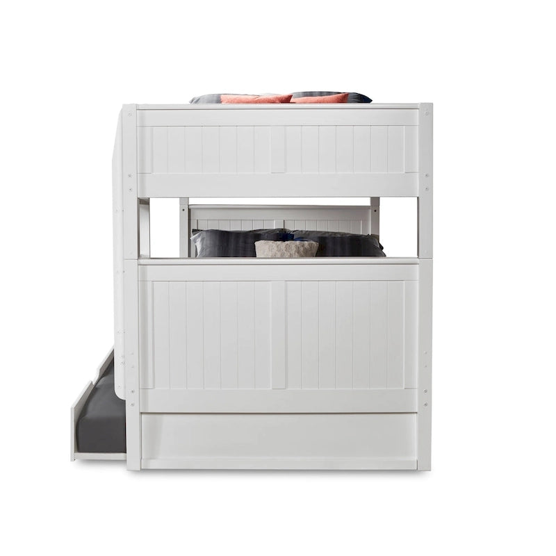 Full over Full Bunk Bed with Twin Trundle - Panel Headboard