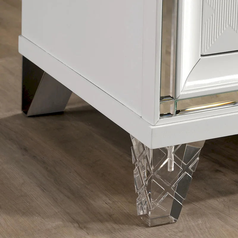 Bel Air Glam 2-Drawer Wood Nightstand with USB Ports by Furniture of America