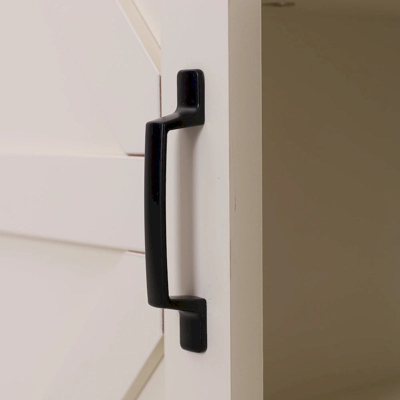 Farmhouse Floor Bathroom Storage Cabinet with Sliding Barn Door