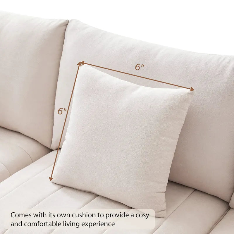 Canapé d'angle moderne 89*79 avec rayures verticales, 2 oreillers, canapé 5 places avec pouf convertible, diverses C