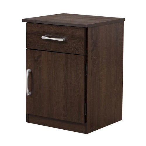 1-drawer and Cabinet Wood Nightstand