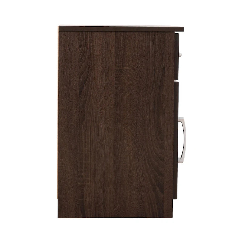 Table de chevet en bois 1 tiroir et placard