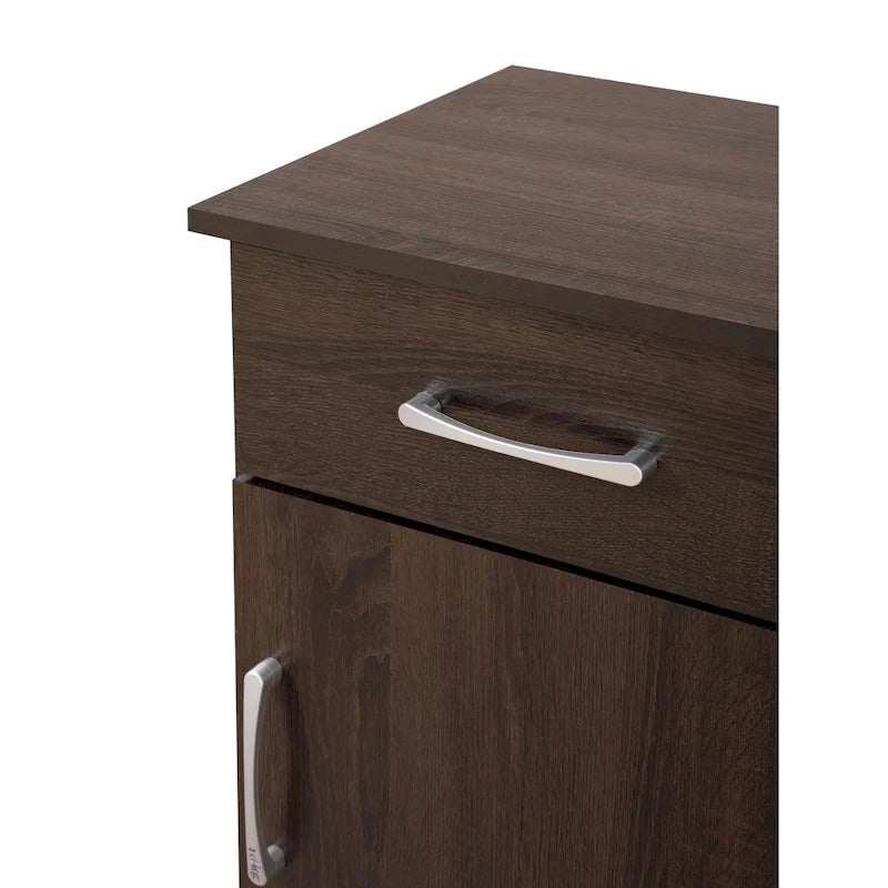 Table de chevet en bois 1 tiroir et placard