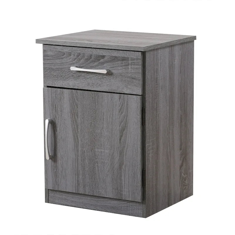 Table de chevet en bois 1 tiroir et placard