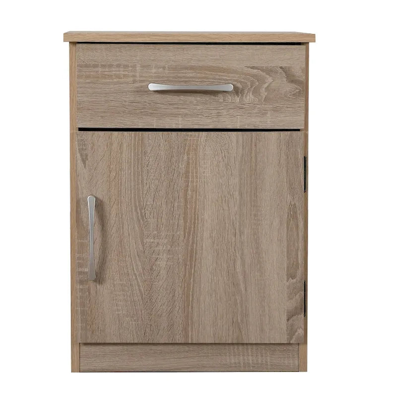 Table de chevet en bois 1 tiroir et placard