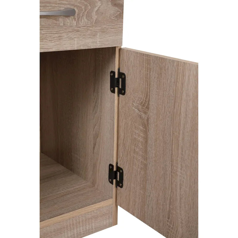 Table de chevet en bois 1 tiroir et placard