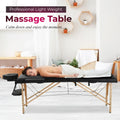 Matthew Black Portable Folding Massage Table with Adjustable Height, Armrests and Respiratory Pillow