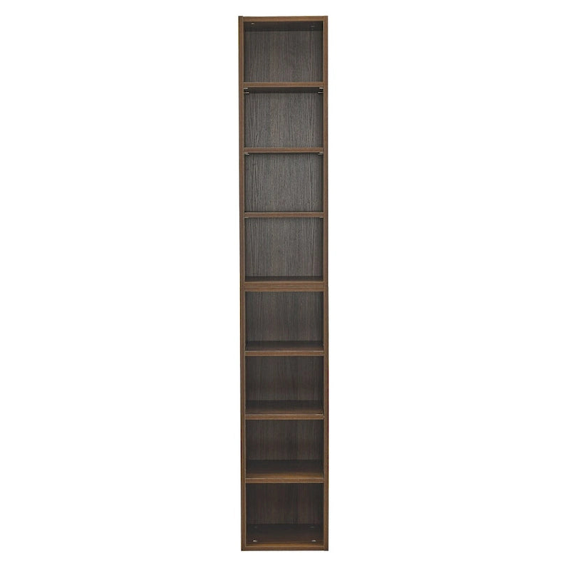 8-Tier Media Tower Rack,CD DVD Slim Storage Cabinet with Adjustable Shelves,Multi-functional double-decker bookcase