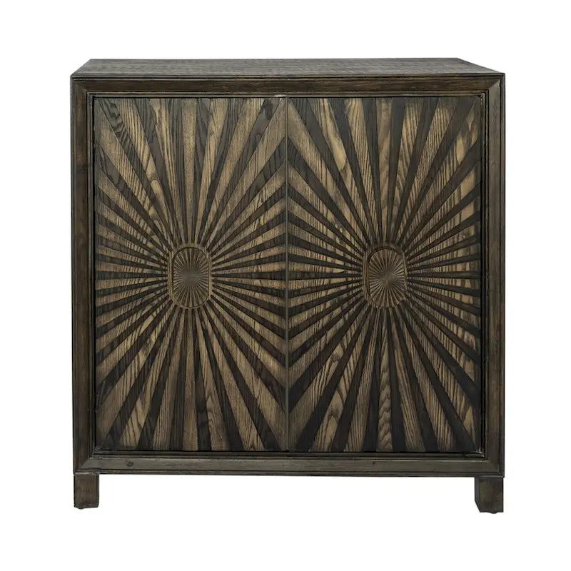 Aged Whiskey 2 Door Wine Accent Cabinet