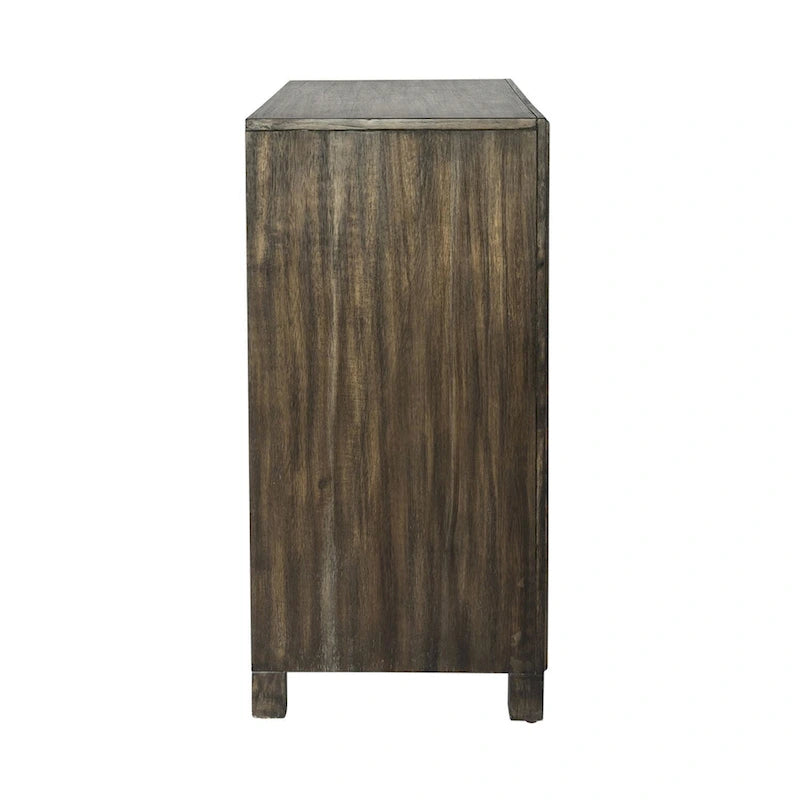 Aged Whiskey 2 Door Wine Accent Cabinet