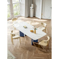 Table à manger rectangulaire blanche 180 cm (8 places) - 180P90L75H