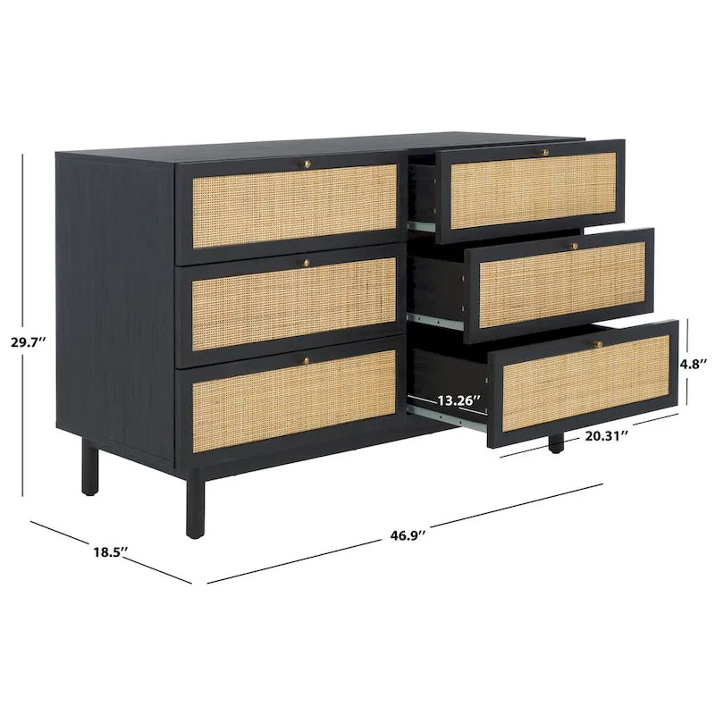 Commode 6 tiroirs.
