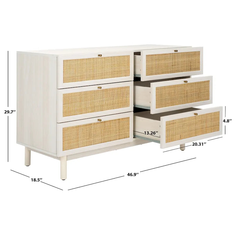 Commode 6 tiroirs.